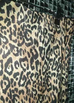 Юбка леопард в бельевом стиле под шелк вискоза м р.5 фото