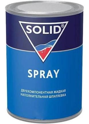 Рідка поліефірна шпаклівка solid spray - 1л