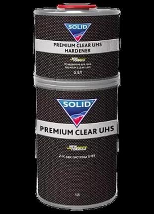 Двокомпонентний акриловий прозорий лак solid premium clear uhs...