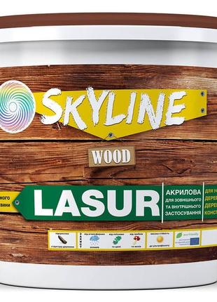 Лазур декоративно-захисна для обробки дерева lasur wood skylin...