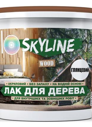 Лак для дерева акриловий skyline wood прозорий глянцевий 3л