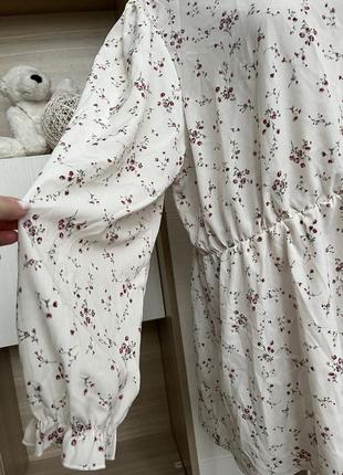 Жіноча ніжна блуза  туніка в квіточки батал 2xl-4xl  shein6 фото