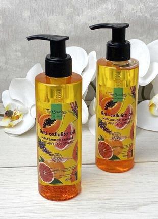 Масло антицелюлітне top beauty anti-cellulite oil подвійне дію...1 фото