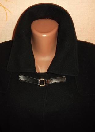 Пальто укороченное оверсайз черное шерсть кашемир  распродажа- 3хl -5xl- apart3 фото