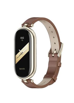Шкіряний ремінець для фітнес браслета xiaomi mi band 3 и 4 typ...