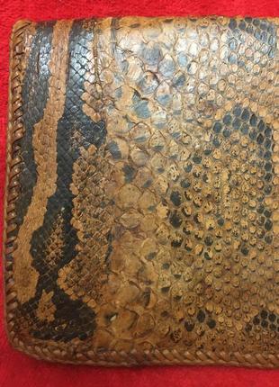 Вінтаж оригінальний клатч зі шкіри змії рептилії ручна робота вінтаж4 фото