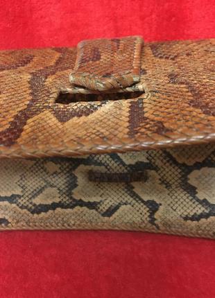 Вінтаж оригінальний клатч зі шкіри змії рептилії ручна робота вінтаж7 фото