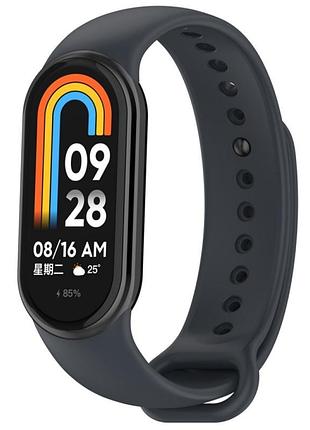 Ремінець для фітнес браслета xiaomi mi band 8 темно-сірий