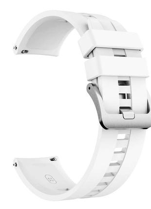Ремінець силіконовий для годинника 22 мм type d білий