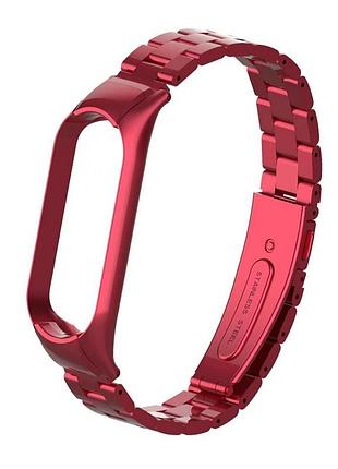 Ремінець для фітнес-браслета xiaomi mi band 5 і 6 металевий че...