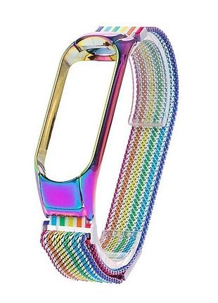 Ремінець для фітнес браслета xiaomi mi band 5 і 6 міланська пе...