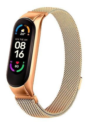 Ремінець для фітнес браслета xiaomi mi band 5 і 6 міланська пе...