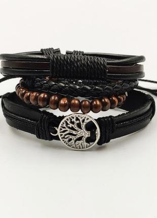 Браслет шкіряний вінтажний type c