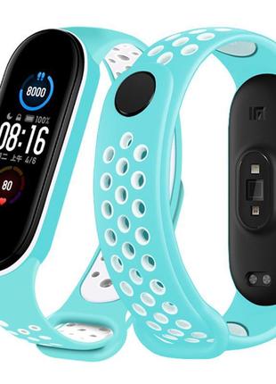 Ремінець для фітнес-браслету xiaomi mi band 5, 6, 7 nike desig...