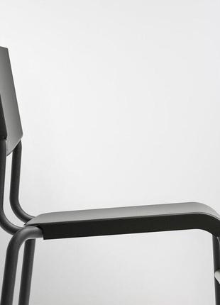 Stig стіг, барний стілець зі спинкою, чорний, сріблястий63 см4 фото