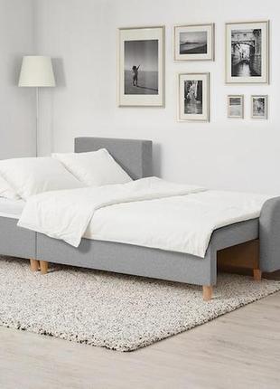 Bastubo 3-місний розкладний диван зі світло-сірим шезлонгом3 фото