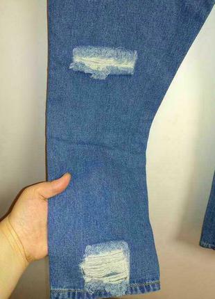 Крутезные рваные сзади джинсы высокая посадка размера m сток5 фото