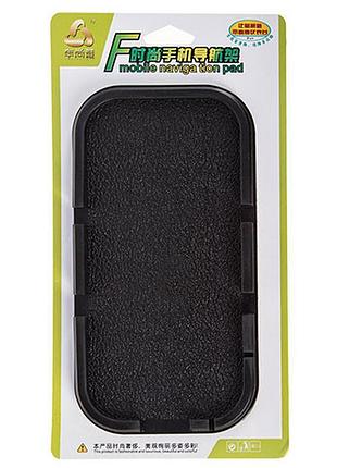 Антиковзаючий килимок на торпедо з бортиком великий (чорний) 2...