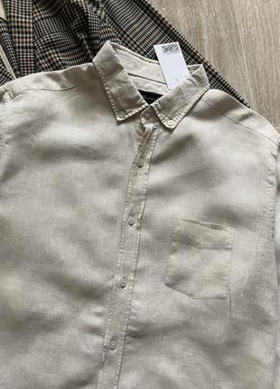 Massimo dutti женская льняная рубашка, лляна сорочка, льняная блузка, блуза3 фото