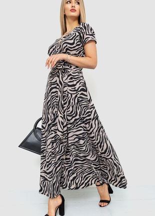 Розкішна смугаста сукня зебра смугасте плаття зебра довга сукня в зебровий принт довге плаття в зебровий принт сукня максі сукня на запах3 фото