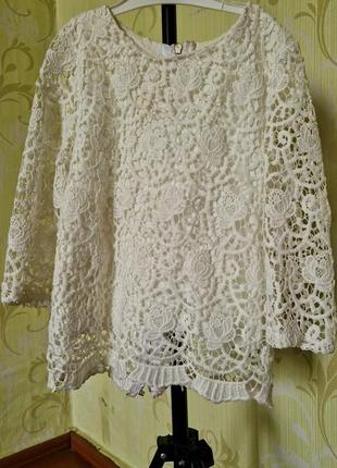 Блуза мереживна 7-9 років