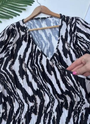 Блуза плісе великий розмір. блуза на запах тканина в складку6 фото