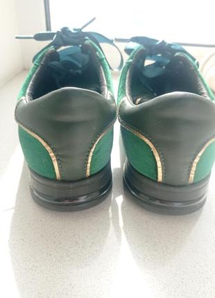Geox снікерси кеди кросівки - бархатні заелені, всередині шкіра10 фото