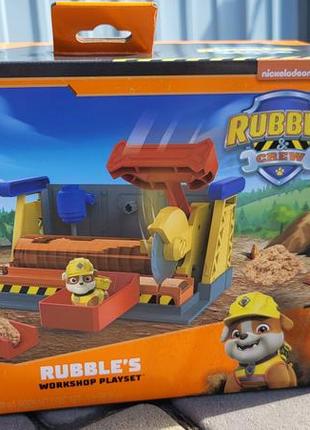 Ігровий набір "щенячий патруль" кремез із кінетичним піском rubble s workshop playset, construction toys2 фото