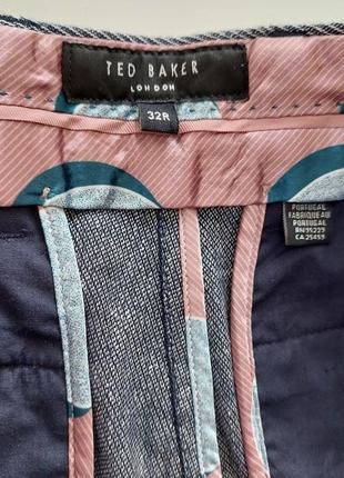 Штани сірі ted baker розмір 32r льон вовна8 фото