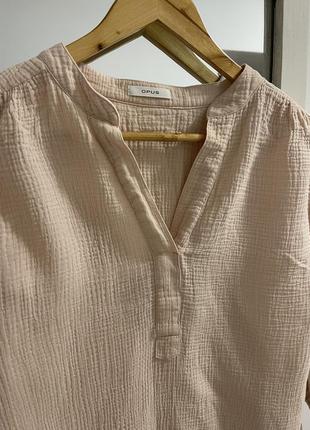 Муслиновая персиковая рубашка2 фото