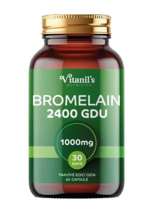 Диетическая добавка "бромелайн" vitanil's, 60 капсул
