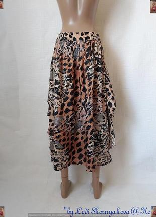 Новая оригинальная юбка миди со100 % вискозы в сочный леопардовый принт, размер л-хл2 фото