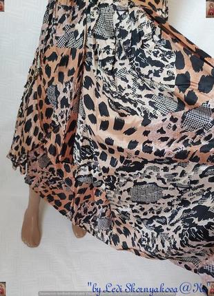 Новая оригинальная юбка миди со100 % вискозы в сочный леопардовый принт, размер л-хл9 фото