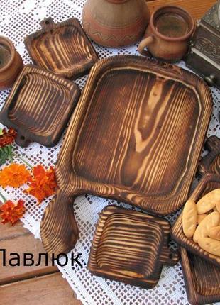 Дерев'яний посуд, дерев'яні тарілки "із бабусиної скрині"6 фото