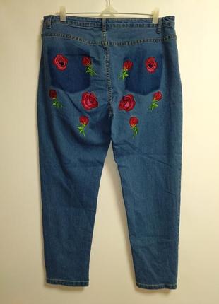 Стильні джинси з вишивкою #222#