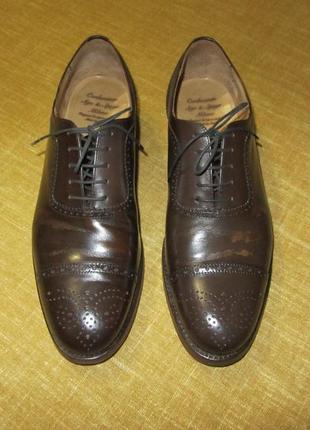 Кожаные туфли мужские броги оксфорды cordwayer