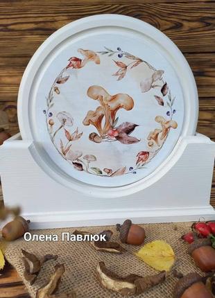 Набір кухонних дошок в коробі " золота осінь"10 фото