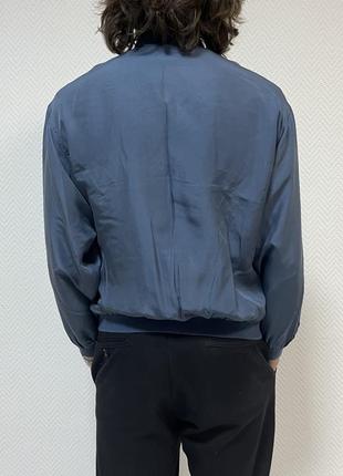 Куртка бомбер шелк италия винтаж vintage6 фото