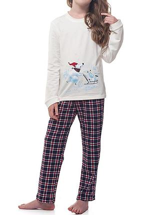 Домашний хлопковый комплект цвета экри для девочки ellen gnp 047/001 ellen