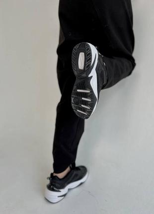 Женские легкие качественные стильные кроссовки nike m2k tekno черные, течно разграждающий10 фото