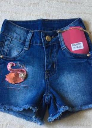 Детские джинсовые шорты для девочки 98-122