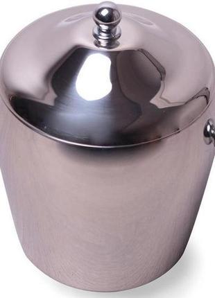 Відро для льоду kamille 2000 мл із неіржавкої сталі з подвійни...