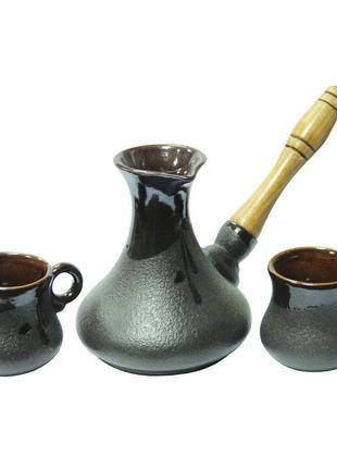 Турка кавова керамічна + 2 чашки «середній» | 400мм olens