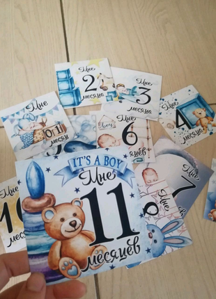 Картки для фотосесії малюків календарики 10х10 або 14х14