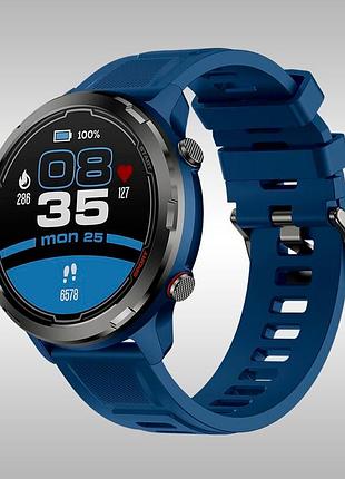 Смарт годинник zeblaze stratos 2 lite blue, ip68, екран 1,32''...