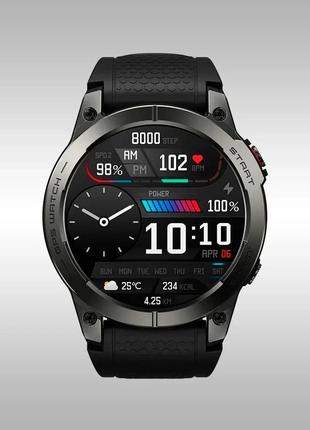 Смарт годинник zeblaze stratos 3 black, ip68, екран 1,43'' amo...