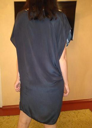 Шикарное асимметричное шелковое платье by karen simonsen (шелк, вискоза)4 фото