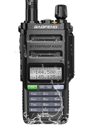 Рація baofeng uv-9r pro v2 black 1800 mah ip68