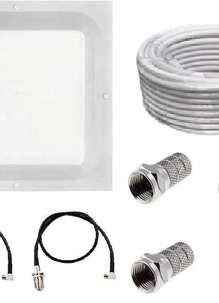 Антена панельна 3g 4g lte mimo 2x17 дбі 1700-2700 мгц (комплект)