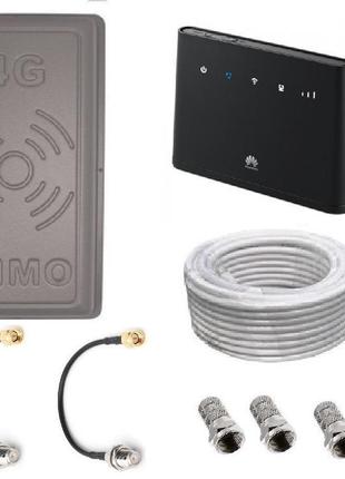 Комплект wifi роутер 3g 4g lte модем huawei b310s-22 з панельн...